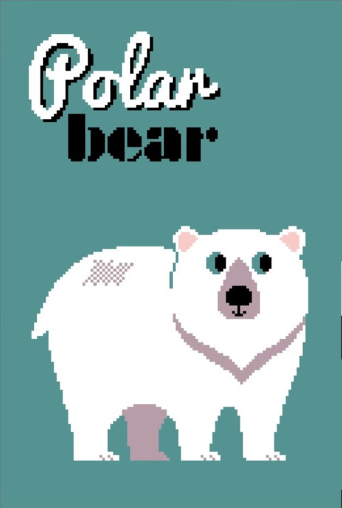 Předloha na vyšívání - LEDNÍ MEDVĚD / POLAR BEAR