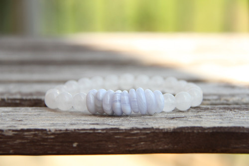 Náramok chalcedon/jadeit — foto 1