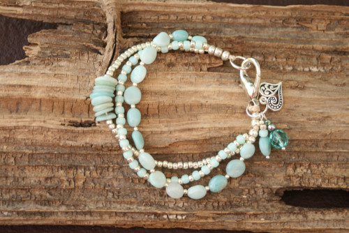 Boho náramok amazonit — foto 1