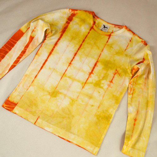 Bílo-žluto-oranžové batik. dětské tričko (8 let)