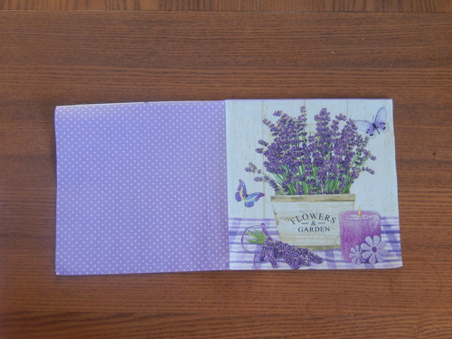 Ubrousek na decoupage - levandule v květináči