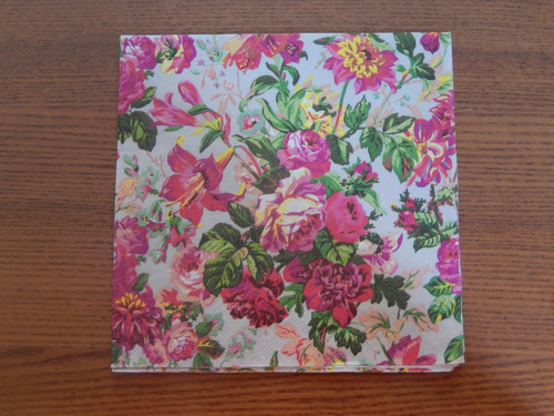 Ubrousek na decoupage - růžovofialové květiny