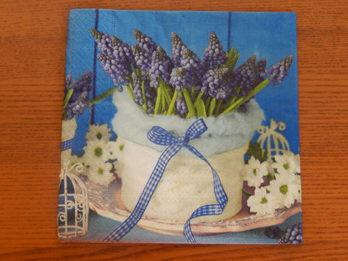 Ubrousek na decoupage - modřence