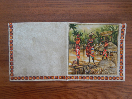 Ubrousek na decoupage - africká vesnice — foto 1