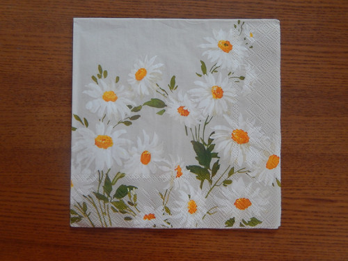 Ubrousek na decoupage - kopretiny