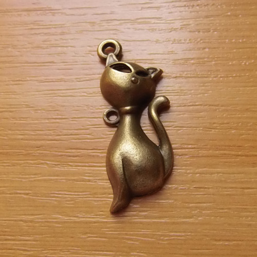 Kočka - starobronz - 28mm x 14mm — foto 1