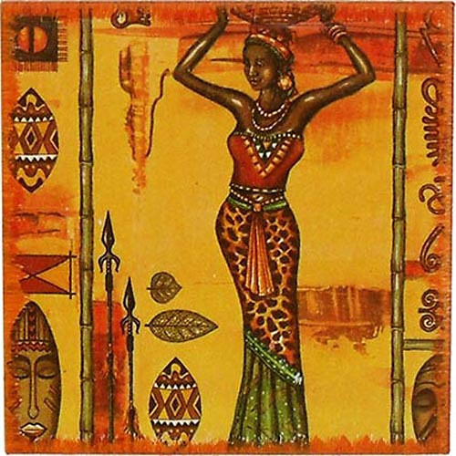 Kachlík: Afrika - žena etno