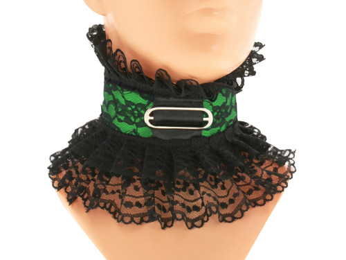 Dámský obojek s krajkou v gothic stylu 0800E