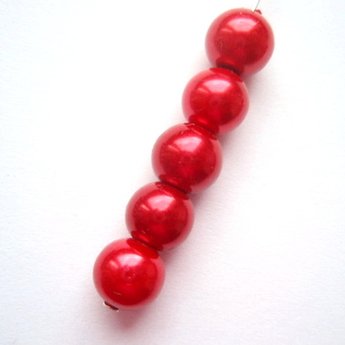 Voskované perle 6mm/40ks — foto 1
