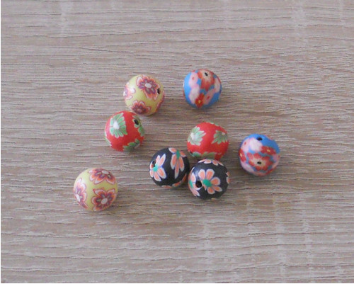 DOPRODEJ!! FIMO korálky-12mm MIX - 8ks — foto 1