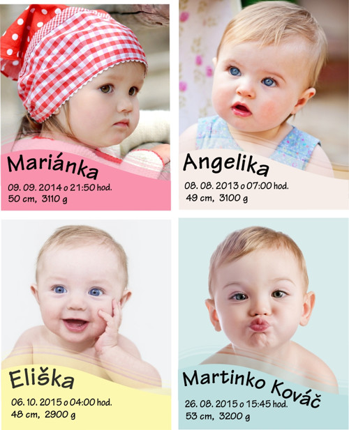 Baby magnetky s fotografiou