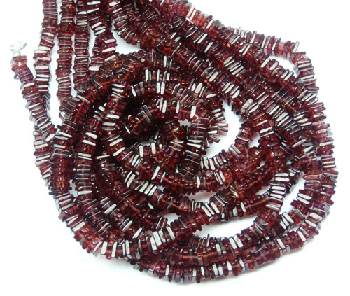 Granat heishi 4 mm/10 ks — foto 1