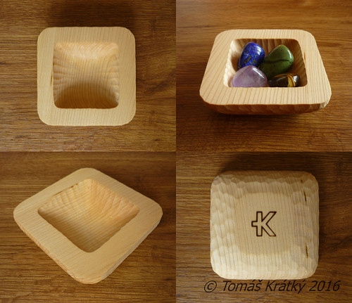 Miska hranatá přírodní 10 x 10 cm
