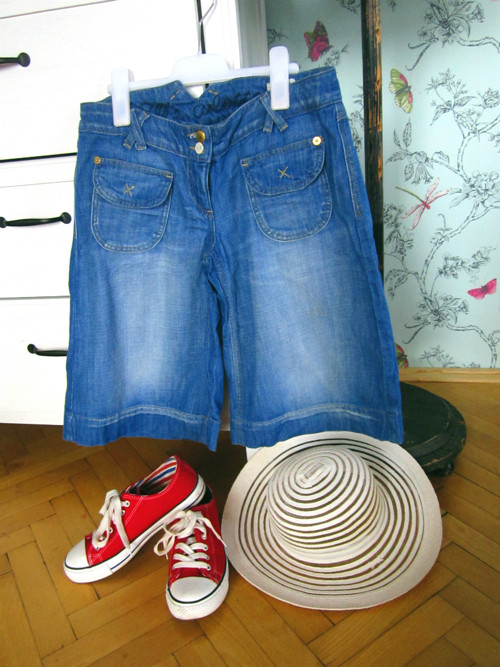 Jeans kraťásky — foto 1