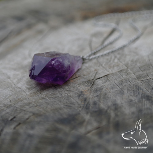 Ametystový náhrdelník - rough crystal — foto 1