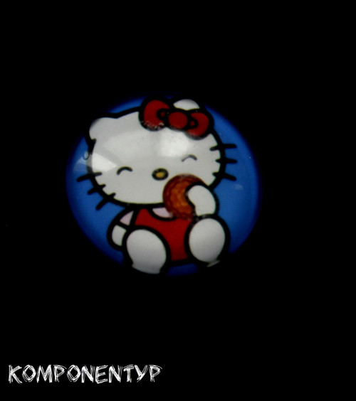 Skleněný kabošon Hello Kitty, 20 mm — foto 1