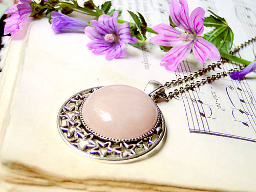 Antique Rose Quartz / Náhrdelník s růženínem