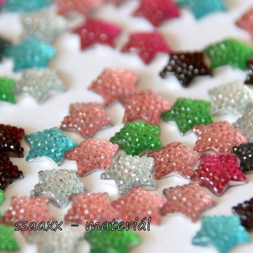 Přízdoba ~ hvězdička ~ 11mm ~ mix 5ks