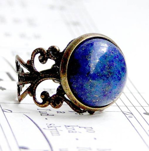 Bronze Romantic Lapis Lazuli / Prsten s lazuritem