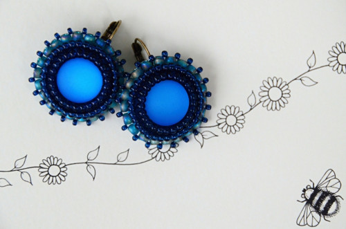 Náušnice "Neon - light blue" — foto 1