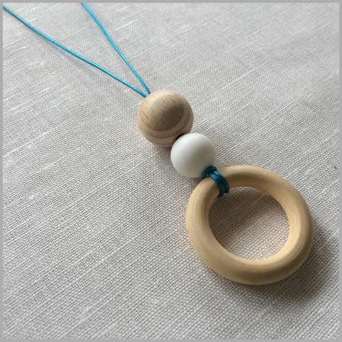 Kousací Korále - Blue / Natural — foto 1