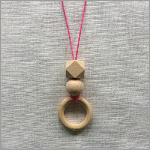 Kousací Korále - Pink / Natural — foto 1
