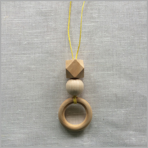 Kousací Korále - Yellow / Natural — foto 1