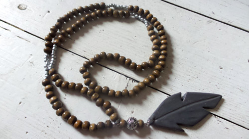 Náhrdelník Boho feather — foto 1