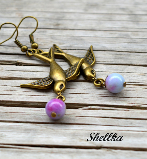 Náušnice ,,SWALLOWS,, I. — foto 1