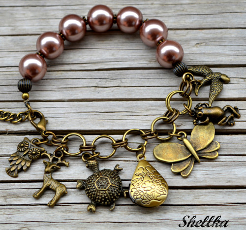 Náramek ,,BOHO,, s medailonkem IV. — foto 1