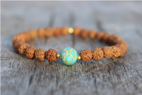 Rudraksha náramek & Variscit.. — foto 1