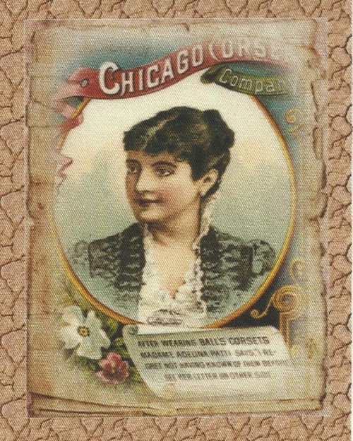 Bavlněná látka - panel 8,5 x 10,5 cm
