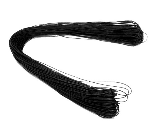 Voskovaná šňůrka/ černá/ 1mm