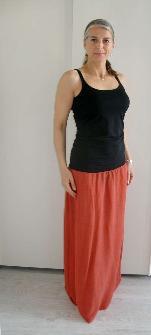 Sukně...long...cihlová.. — foto 1
