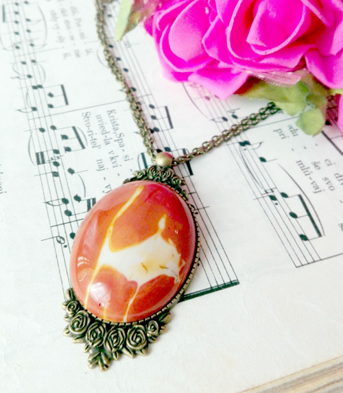 Jasper Mookaite & Bronze / Náhrdelník s jaspisem
