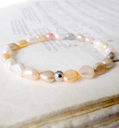 Multicolor Freshwater Pearls / Perlový náramek