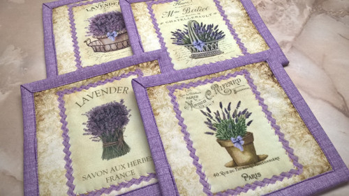 Podtácky sada 4ks Lavender — foto 1
