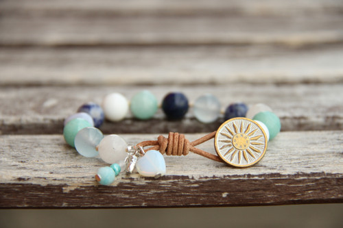 Bohemian náramok aqua — foto 1