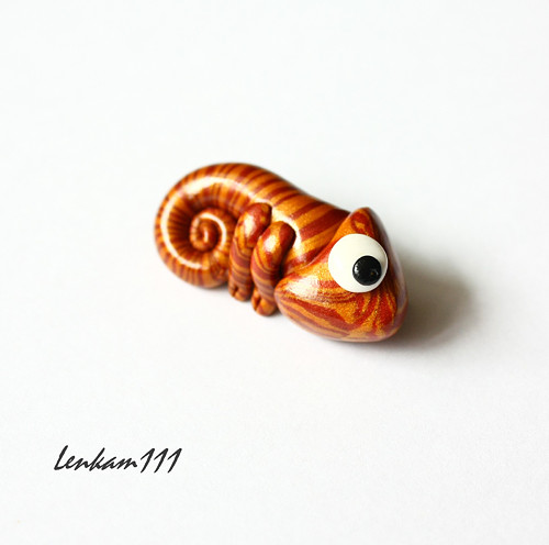 Měděnozlaté brože - chameleon — foto 1
