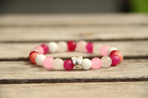Náramok pink so srdiečkom — foto 1
