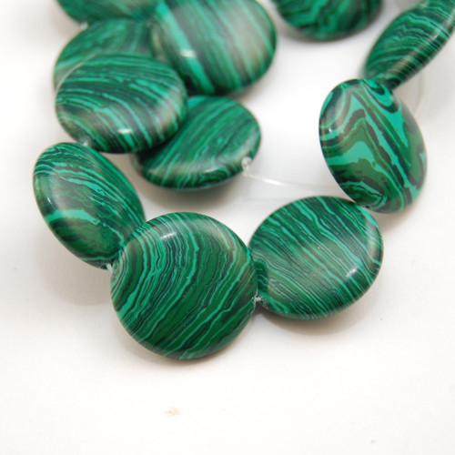 Malachit placka moneta 16mm, 1ks