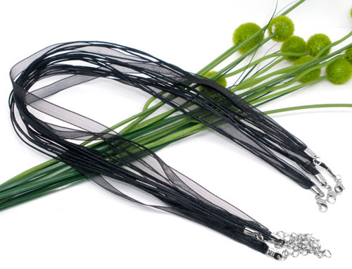 Organza šňůrka/ černá 3+1/ 44cm