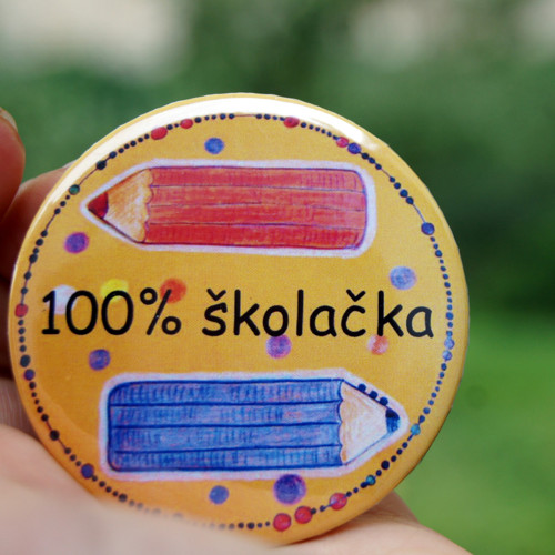 Odznáček VELKÝ pro správnou školajdu 100%
