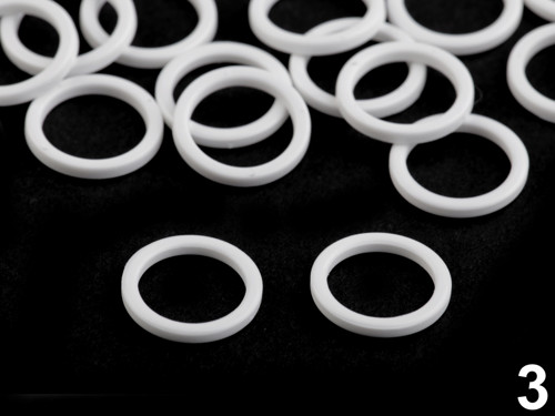 Kroužek na prádlo šíře 12 mm (20ks) bílá