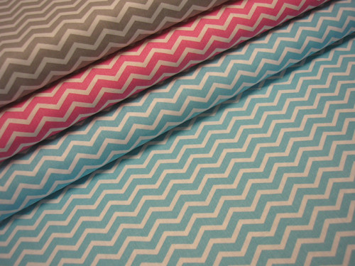 Látka - TYRKYSOVÝ CHEVRON — foto 1