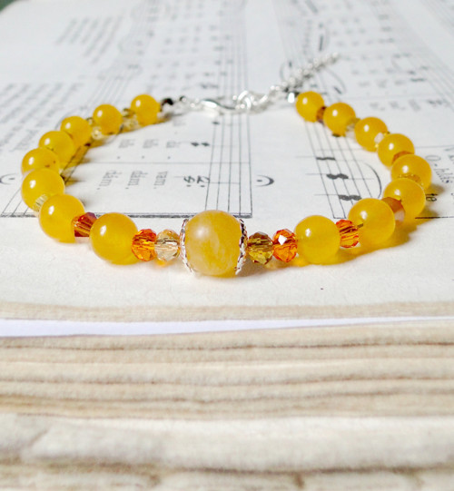 Topaz & Swarovski Bracelet / Náramek s topazem