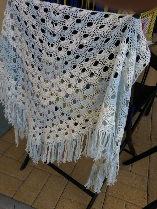 Bavlněný háčkovaný pléd — foto 1
