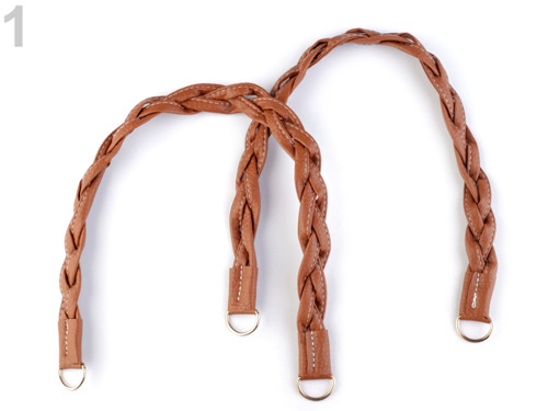 Ucha na tašky proplétaná délka 47-50 cm hnědá,1pár