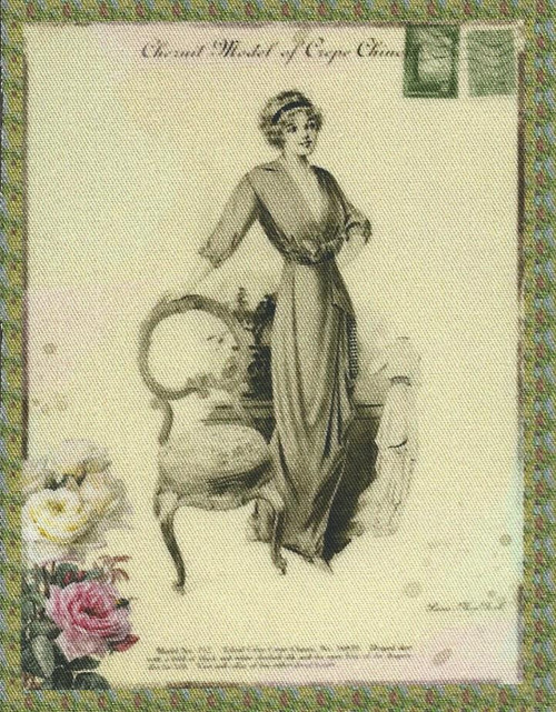 Bavlněná látka - panel 8 x 10,5 cm