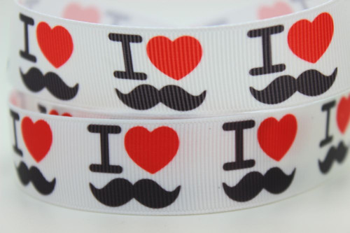 Stuha rypsová š.22 mm: I Mustache